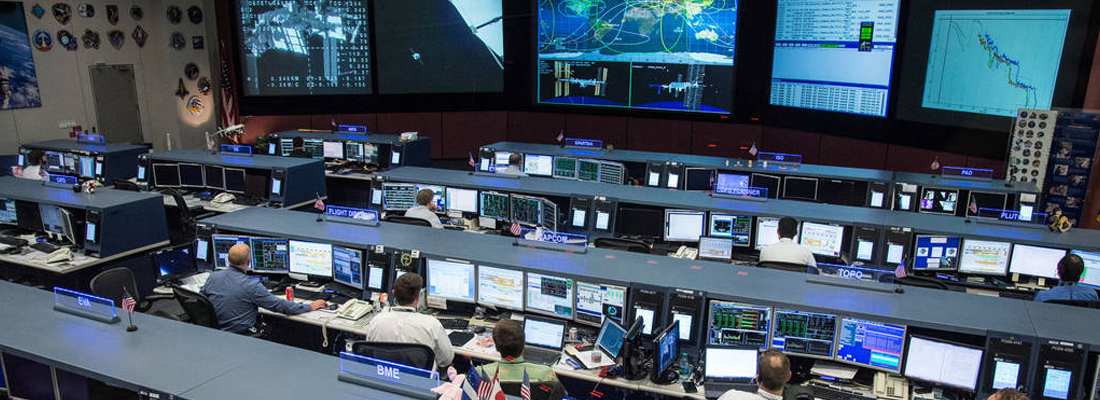 德州侯斯頓太空站飛行控制室（2017 年）